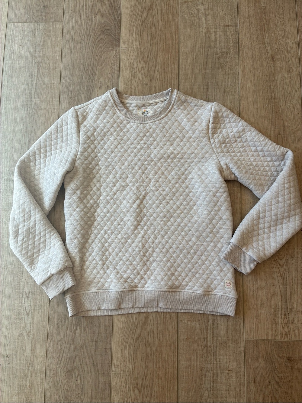 Marine Layer quilted sweatshirt beige Softcore Autumn cozy Medium